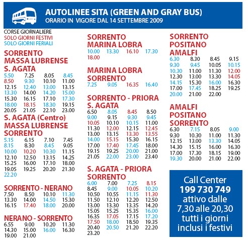 Autobus Costiera Sorrentina ed Amalfitana