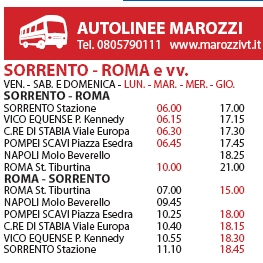 Autobus Sorrento Roma