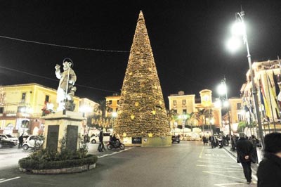 L’albero in Piazza Tasso (foto di Salvatore Cioffi)