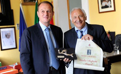 Mogol ritira il Premio Caruso dal Sindaco Giuseppe Cuomo